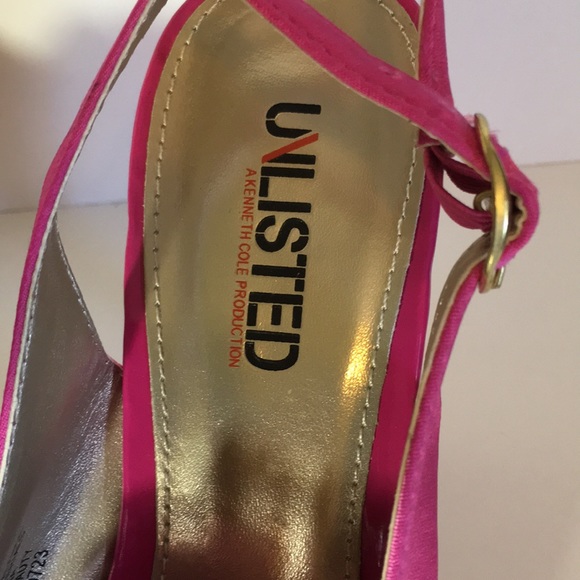 FAIRYCORE Kenneth Cole UNLISTED NEW PEEP TOE SLINGBACK STILETTO HEELS NWOT -READ - Picture 4 of 7